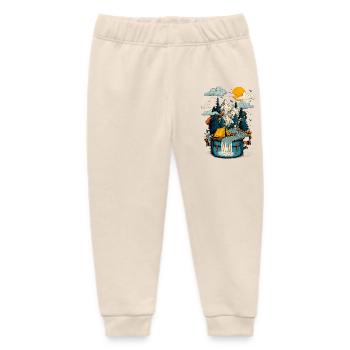Bergsee Pfad - Camping Backpacker Motiv - Baby Organic Jogginghose Baby Tumbler von Stanley/Stella - Natur - Vorne