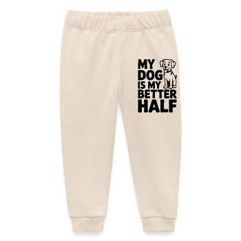 Mein Hund ist meine bessere Hälfte - Baby Organic Jogginghose Baby Tumbler von Stanley/Stella - Natur - Vorne