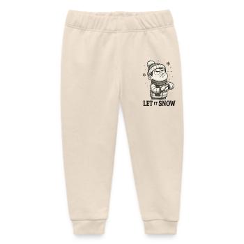 Let It Snow Irony - Baby Organic Sweatpants by Stanley/Stella - soft Ecru - Front