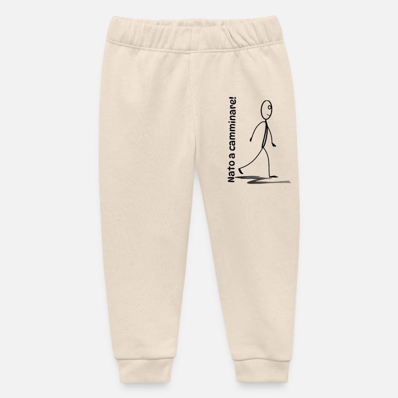 Nato_a_camminare - Pantalon de jogging bébé bio Stanley/Stella - écru doux