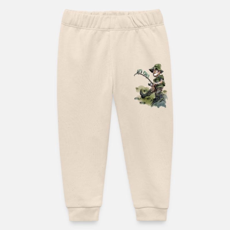 LET'S FISH - Pantalon de jogging bébé bio Stanley/Stella - écru doux