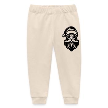 Weihnachtsmann Silhouette Ich bin der coole Claus - Baby Organic Jogginghose Baby Tumbler von Stanley/Stella - Natur - Vorne