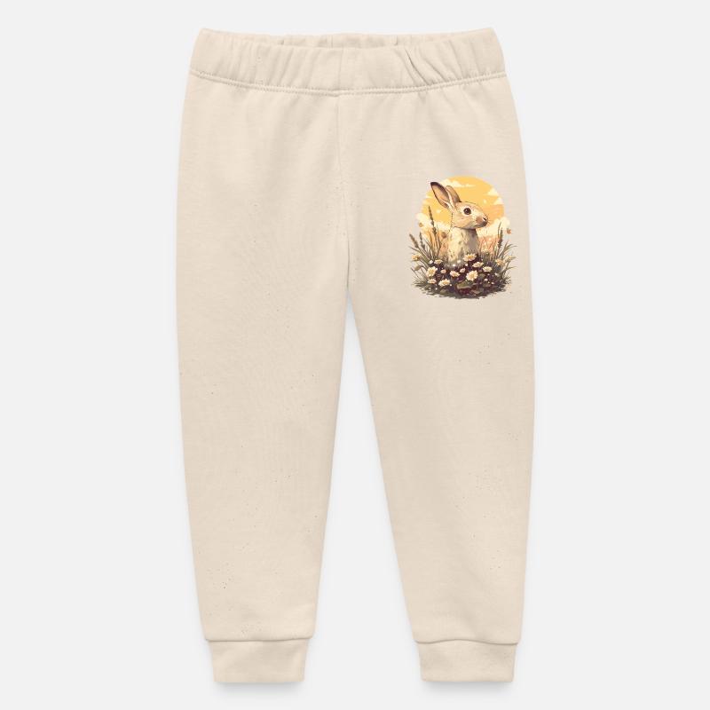 Lapin Lapin - Pantalon de jogging bébé bio Stanley/Stella - écru doux