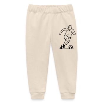Fußball Spieler Schuss Torjäger Vektor - Baby Organic Jogginghose Baby Tumbler von Stanley/Stella - Natur - Vorne