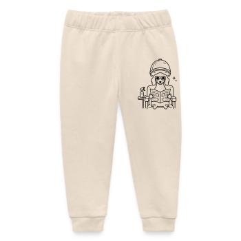 Hund Dackel beim Frisör Minimalistisch Line Art - Baby Organic Jogginghose Baby Tumbler von Stanley/Stella - Natur - Vorne