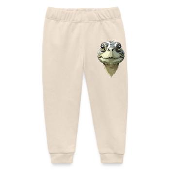 Lustiger Schildkrötenkopf - Baby Organic Jogginghose Baby Tumbler von Stanley/Stella - Natur - Vorne