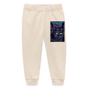 Gamer Reality - Baby Organic Sweatpants by Stanley/Stella - soft Ecru - Front