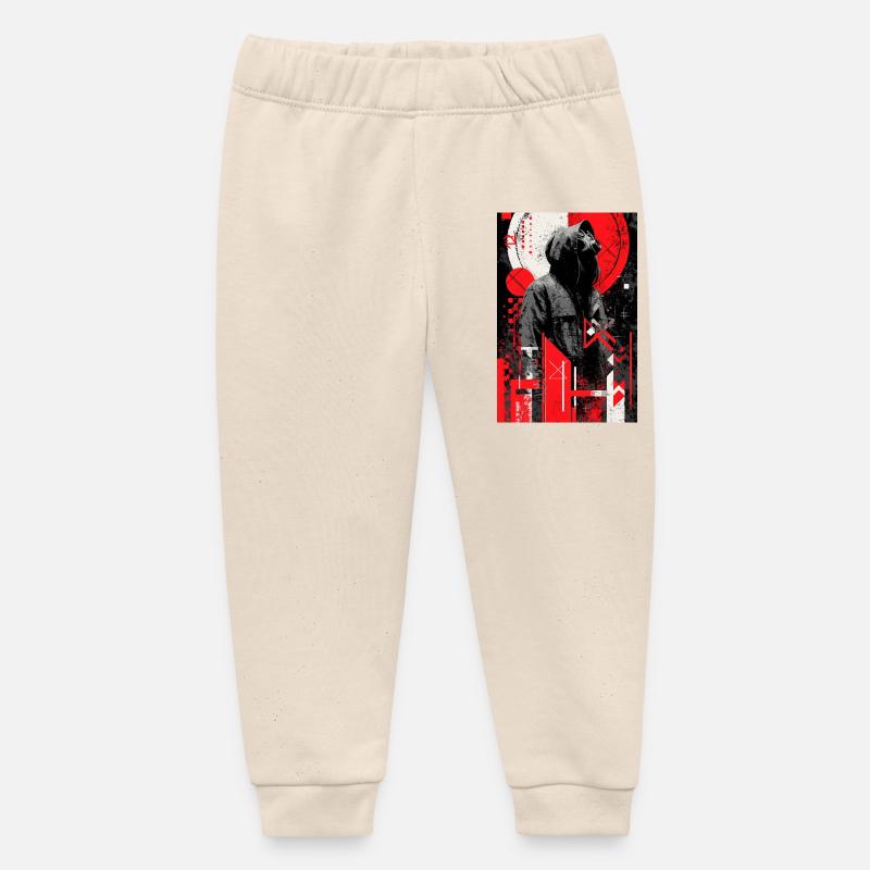 Sweat à capuche à gaz Grunge Duotone - Pantalon de jogging bébé bio Stanley/Stella - écru doux
