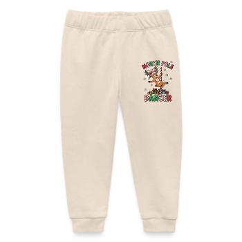 North Pole Dancer – Inappropriate Christmas for - Baby Organic Sweatpants by Stanley/Stella - soft Ecru - Front