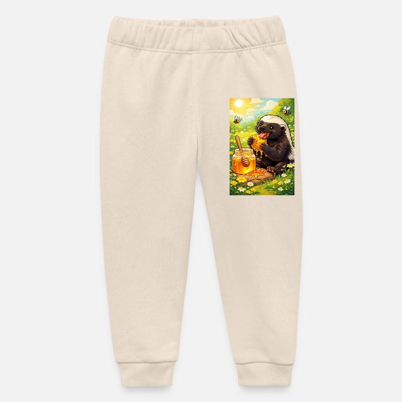 Honeybager - Pantalon de jogging bébé bio Stanley/Stella - écru doux