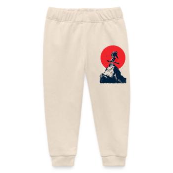 Ski jumping over rocky peaks - Baby Organic Sweatpants by Stanley/Stella - soft Ecru - Front