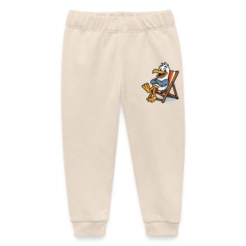 Lounge seagull on the beach - Baby Organic Sweatpants by Stanley/Stella - soft Ecru - Front