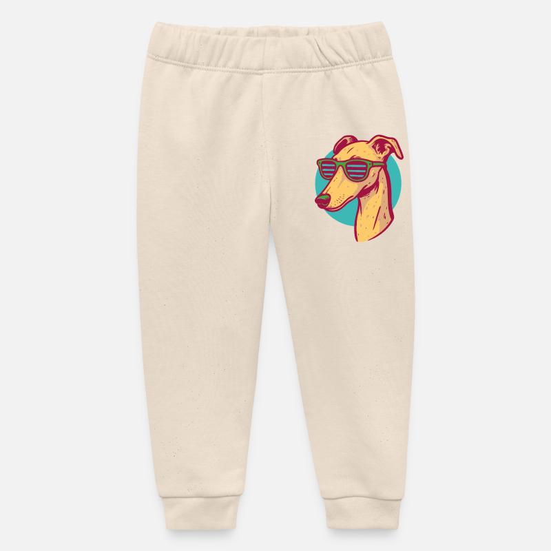 Lévrier, Galgo - Pantalon de jogging bébé bio Stanley/Stella - écru doux