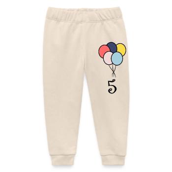 5. ANNIVERSARY. 5 YEARS. 5th ANNIVERSARY - Baby Organic Sweatpants by Stanley/Stella - soft Ecru - Front