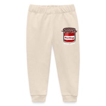 Surfing Jam Motif on Glasses Print - Baby Organic Sweatpants by Stanley/Stella - soft Ecru - Front