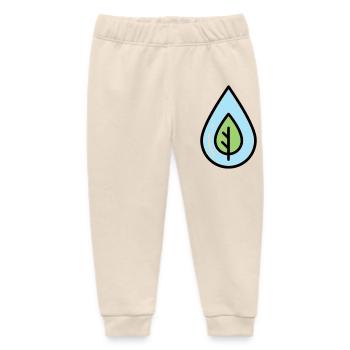 Wassertropfen Blatt Öko - Baby Organic Jogginghose Baby Tumbler von Stanley/Stella - Natur - Vorne