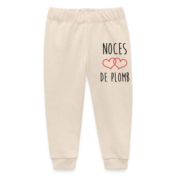Lead Wedding 14 Jahre Ehe - Baby Organic Jogginghose Baby Tumbler von Stanley/Stella - Natur - Vorne