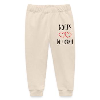 Coral Wedding 11 Jahre Ehe - Baby Organic Jogginghose Baby Tumbler von Stanley/Stella - Natur - Vorne
