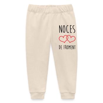 wheat wedding 3 years of marriage - Baby Organic Sweatpants by Stanley/Stella - soft Ecru - Front