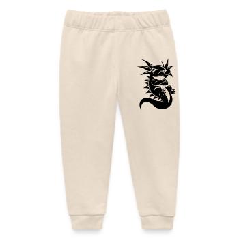 Cool Axolotl – Sunglasses & Attitude - Baby Organic Sweatpants by Stanley/Stella - soft Ecru - Front