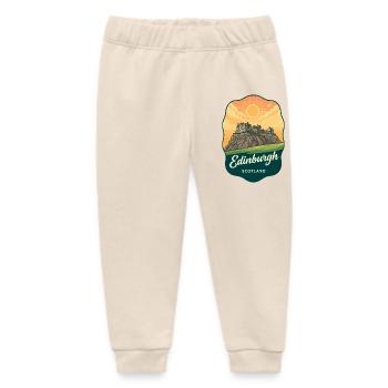 Edinburgh Castle Scotland Vintage-Sonnenuntergangsabzeichen - Baby Organic Jogginghose Baby Tumbler von Stanley/Stella - Natur - Vorne