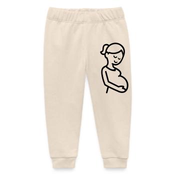 pregnant woman - Baby Organic Sweatpants by Stanley/Stella - soft Ecru - Front
