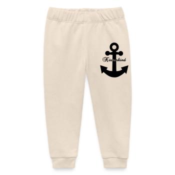 Küstenkind Anker - Maritimes Design Nordsee Liebe  - Baby Organic Jogginghose Baby Tumbler von Stanley/Stella - Natur - Vorne