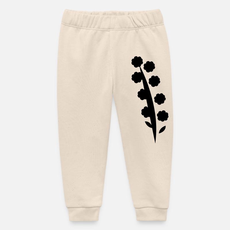 Fleur - Pantalon de jogging bébé bio Stanley/Stella - écru doux