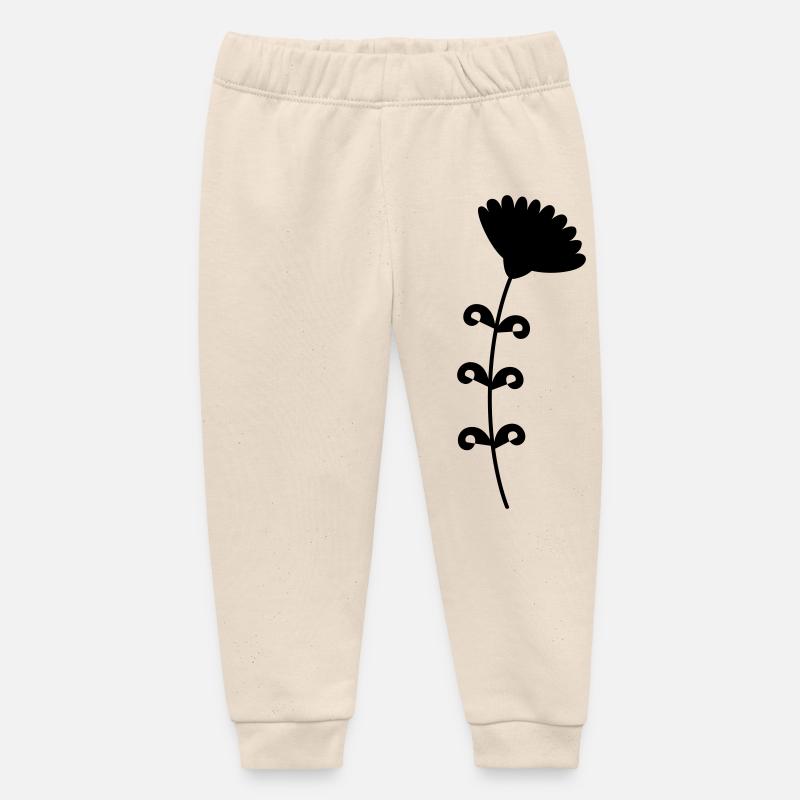 Fleur - Pantalon de jogging bébé bio Stanley/Stella - écru doux