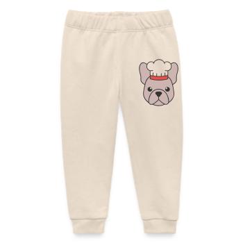 Frenchie Kochmütze Kopf Logo - Baby Organic Jogginghose Baby Tumbler von Stanley/Stella - Natur - Vorne