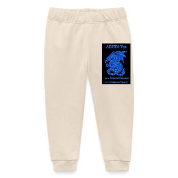 ADHD-Dragon - Baby Organic Sweatpants by Stanley/Stella - soft Ecru - Front