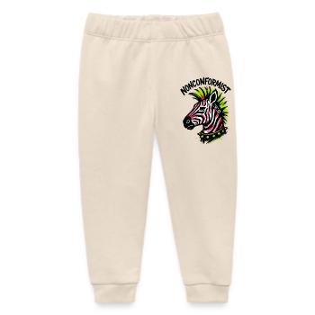 Zebra Punk Maverick Crest Neon Style Rocker - Baby Organic Jogginghose Baby Tumbler von Stanley/Stella - Natur - Vorne