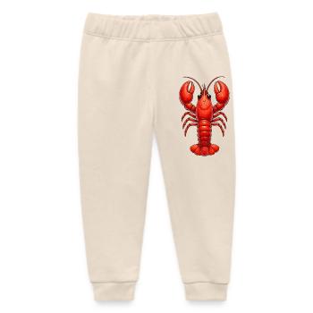 Lobster sea creature - Baby Organic Sweatpants by Stanley/Stella - soft Ecru - Front