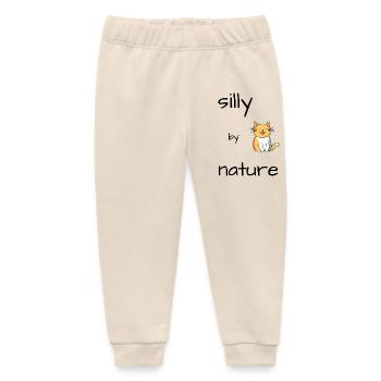 Silly Cat - Baby Organic Sweatpants by Stanley/Stella - soft Ecru - Front
