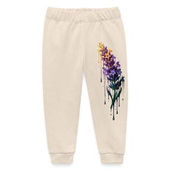 Lavendel mit tropfender Farbe - Baby Organic Jogginghose Baby Tumbler von Stanley/Stella - Natur - Vorne