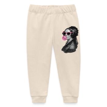 Ada Lovelace mit rosa Sonnenbrille und Kaugummi - Baby Organic Jogginghose Baby Tumbler von Stanley/Stella - Natur - Vorne