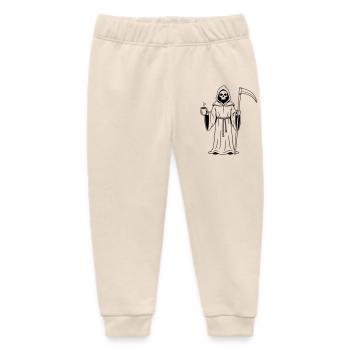 Sensenmann mit einer Tasse Kaffee - Baby Organic Jogginghose Baby Tumbler von Stanley/Stella - Natur - Vorne