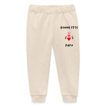 PAPA. VATERTAG. FROHER VATERTAG. ALLES GUTE ZUM GEBURTSTAG. - Baby Organic Jogginghose Baby Tumbler von Stanley/Stella - Natur - Vorne