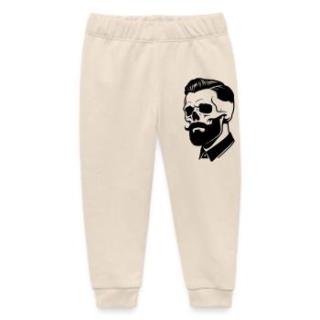 barbershop beard - Baby Organic Sweatpants by Stanley/Stella - soft Ecru - Front