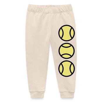 Drei Tennisbälle Ausrüstung Retro - Baby Organic Jogginghose Baby Tumbler von Stanley/Stella - Natur - Vorne
