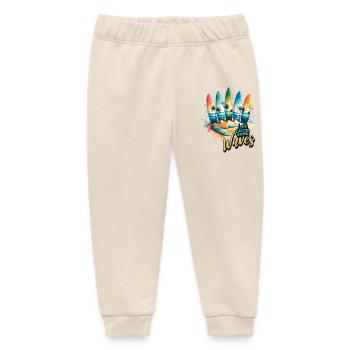 Let's Catch Some Waves - Baby Organic Sweatpants by Stanley/Stella - soft Ecru - Front
