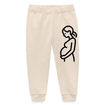 pregnant woman - Baby Organic Sweatpants by Stanley/Stella - soft Ecru - Front