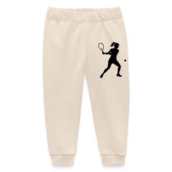 Tennis player - Baby Organic Sweatpants by Stanley/Stella - soft Ecru - Front