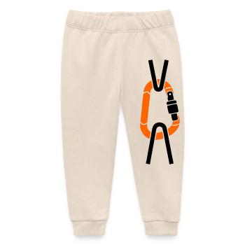 Carabiner Climbing Rope Arborist Alpinist - Baby Organic Sweatpants by Stanley/Stella - soft Ecru - Front