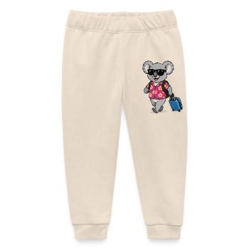 Koala Reisender im Hawaii-Look - Baby Organic Jogginghose Baby Tumbler von Stanley/Stella - Natur - Vorne