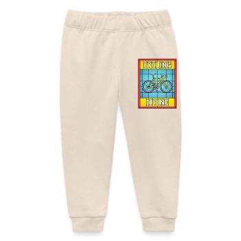 Cycling Divine Stained Glass - Baby Organic Sweatpants by Stanley/Stella - soft Ecru - Front