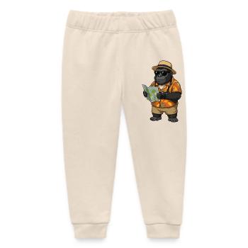 Gorilla Reisender im Hawaii Hemd - Baby Organic Jogginghose Baby Tumbler von Stanley/Stella - Natur - Vorne