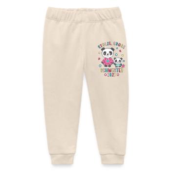 Große Schwester 2027 niedliche Panda Bären Mädchen - Baby Organic Jogginghose Baby Tumbler von Stanley/Stella - Natur - Vorne