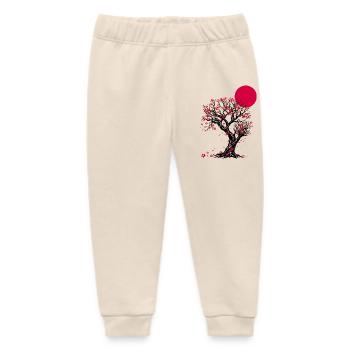 Karmesinblüten-Mondbaum - Baby Organic Jogginghose Baby Tumbler von Stanley/Stella - Natur - Vorne