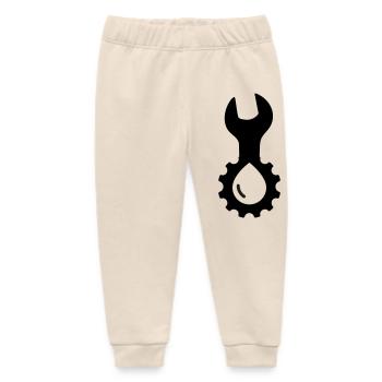 Klempner Werkzeug Wassertechnik - Baby Organic Jogginghose Baby Tumbler von Stanley/Stella - Natur - Vorne